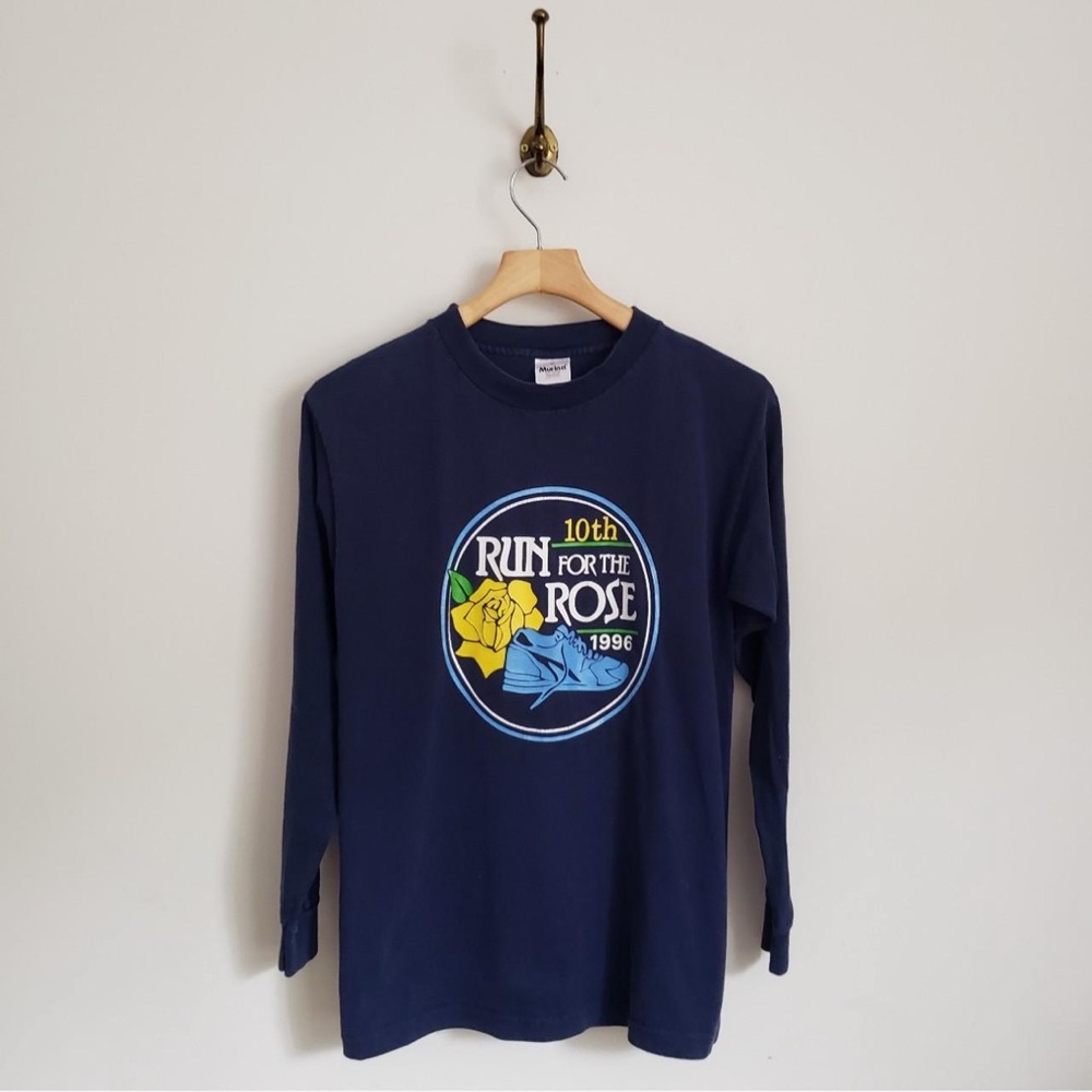 90s local 10th Run for the Rose 1996 5k longsleeve t-shirt- M